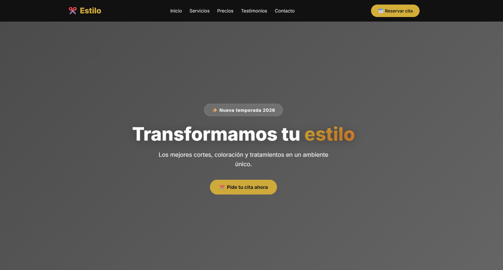 Demo Web Peluqueria y Barberia
